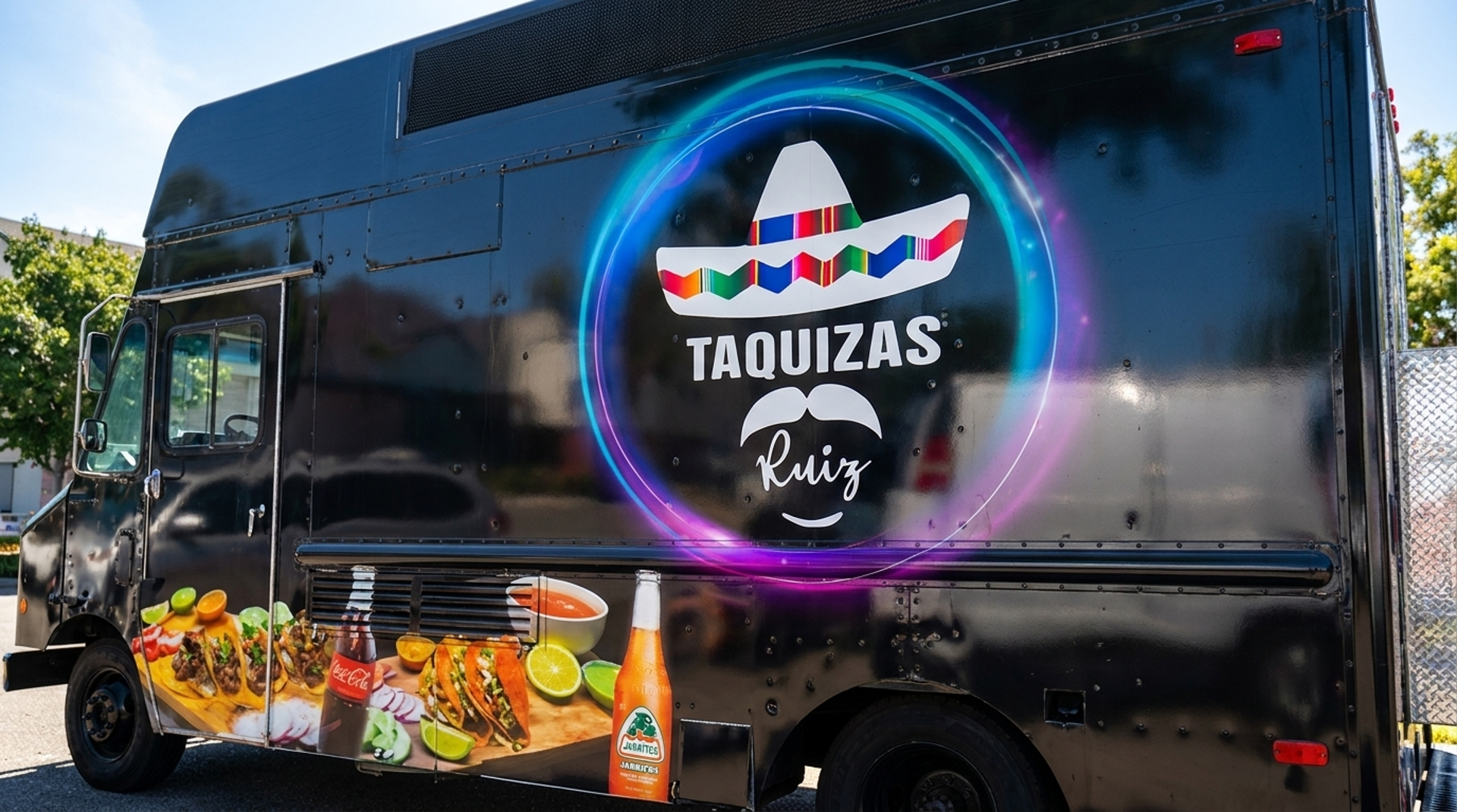 A taco truck in downtown San Jose